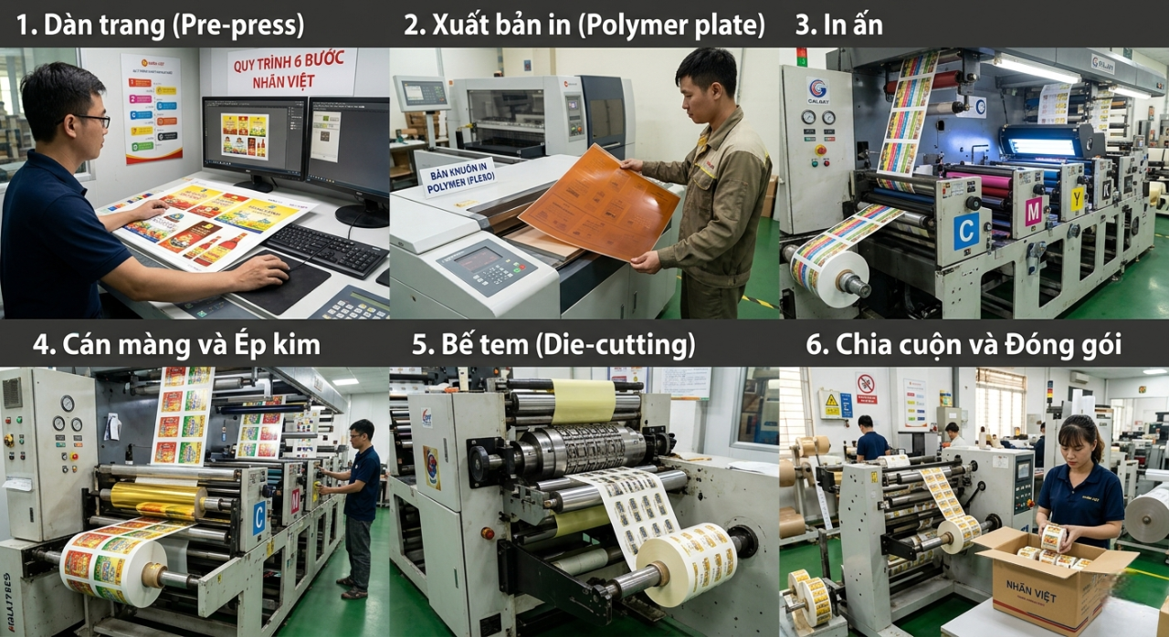 6 bước quy trình in decal cuộn tại Nhãn Việt