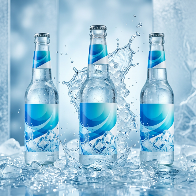 Sử dụng màu xanh dương cho bao bì nước khoáng tinh khiết