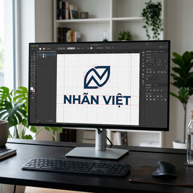 Hoàn thiện thiết kế logo trên phần mềm chuyên dụng