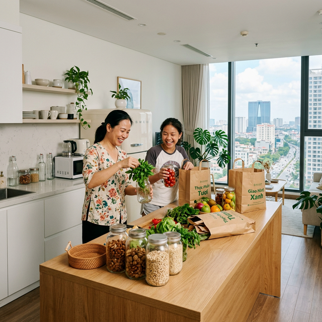 Gia đình Việt hiện đại lựa chọn lối sống xanh và bao bì bền vững